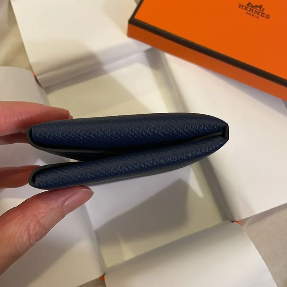 Authentic Hermes navy  Epsom leather wallet - Picture 8 of 13